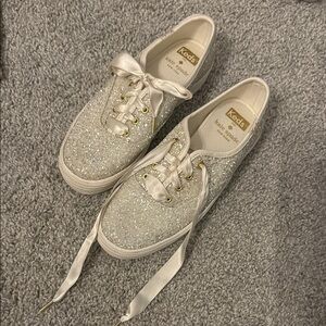 kate spade Glitter Sneakers - Cream